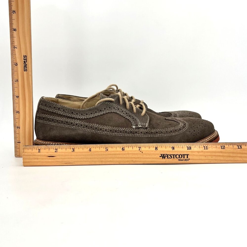1901 Derby Wingtip Oxford Shoes Mens 11.5M Gray Suede Leather Upper Nordstrom - Picture 15 of 16
